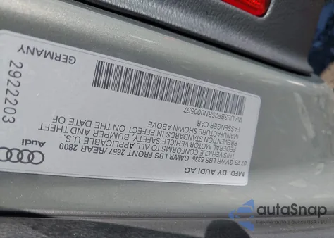 2024 Audi A6 Premium Plus 45 Tfsi Quattro S Tronic из США, поврежденный, VIN WAUE3BF25RN000557